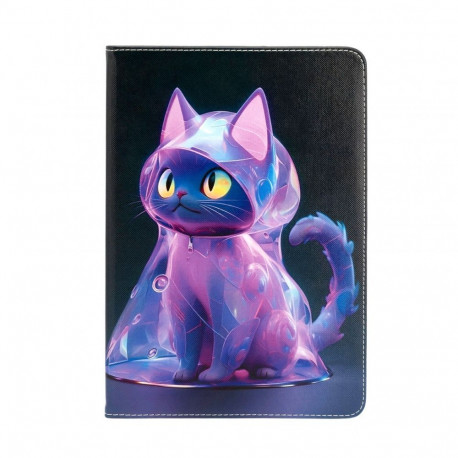 iLike Samsung Galaxy Tab A8 10.5 (2021) Tablet Case Design SM-X200/SM-X205 Cat Purple
