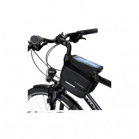 iLike Universal frame bike bag bicycle pannier waterproof phone case 1.5l Black