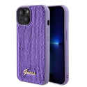 Guess - Guess Sequin Script Logo Case for iPhone 15 Purple