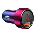 Baseus Baseus Magic Series PPS USB-C / USB-A 45W PD QC 5A car charger - pink and blue
