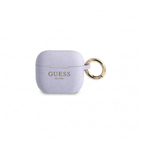Guess Apple AirPods 3 cover Silicone Glitter Purple