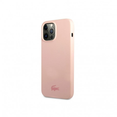 Lacoste Apple iPhone 13 Pro Liquid Silicone Glossy Printing Logo Case Pink