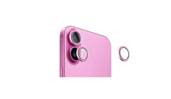 Evelatus Apple iPhone 16 / 16 Plus Camera Lens Protector Armor Pink