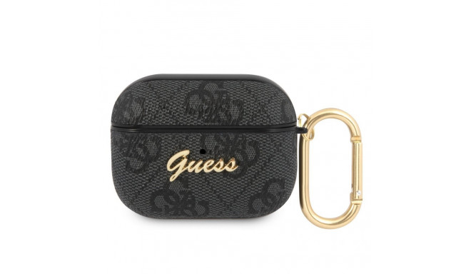 Guess - Guess 4G Script PC/PU Case for AirPods Pro Black
