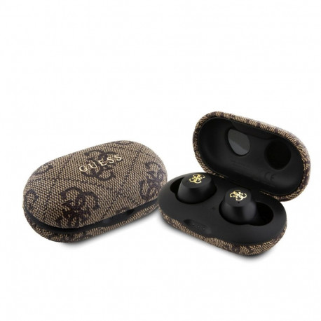 Guess Guess PU 4G Metal Logo TWS Wireless Earphones Brown