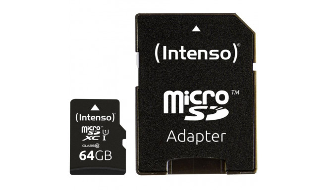Intenso MEMORY MICRO SDXC 64GB C10/W/ADAPTER 3433490