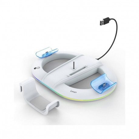 - iPega P5S045 Vertical Charging Stand with RGB for PS5/PS5 Slim White