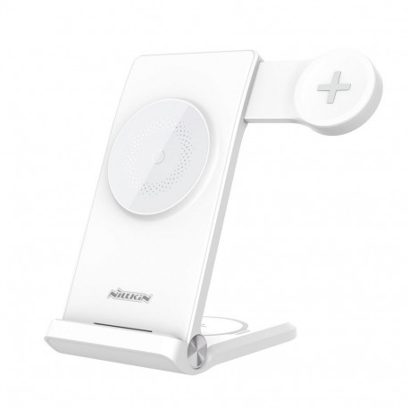 Nillkin - Nillkin PowerTrio 3in1 Wireless Charger MagSafe for Samsung Watch White
