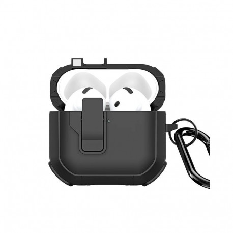 Dux Ducis - AirPods 4 PECP Series PC+TPU Cover with Hook Black
