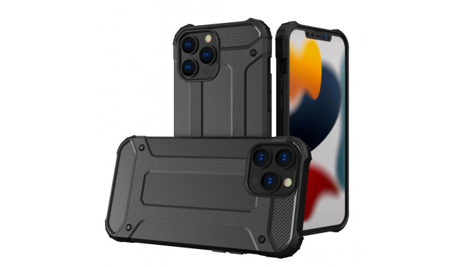 Hurtel - Hybrid Armor Case Tough Rugged Cover for iPhone 13 Pro Max black