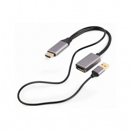 Gembird I/O ADAPTER HDMI TO DP/BLACK A-HDMIM-DPF-02