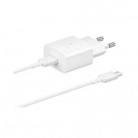 Samsung EP-T1510EWE + EP-DA705BWE Samsung 15W Travel Charger + USB-C/USB-C Data Cable White (OOB Bul