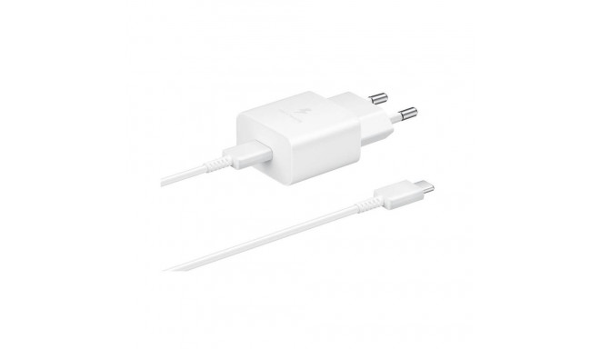 Samsung EP-T1510EWE + EP-DA705BWE Samsung 15W Travel Charger + USB-C/USB-C Data Cable White (OOB Bul