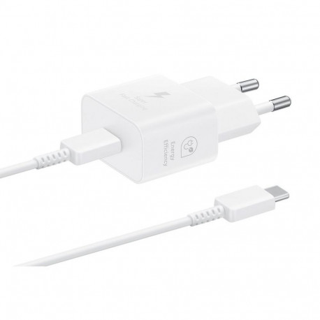 Samsung EP-T2510EWE + EP-DN980BWE Samsung USB-C 25W Travel Charger + USB-C Data Cable White (OOB Bul