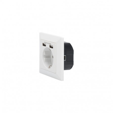 Digitus Safety socket for flush mounting with 2 USB ports | DA-70613