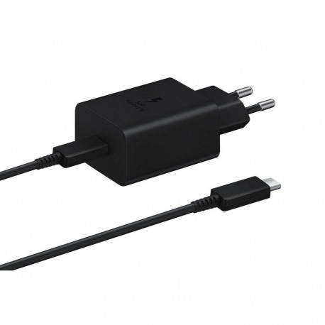 Samsung - EP-T1510EBE + EP-DA705BBE Samsung 15W Travel Charger + USB-C/USB-C Data Cable Black (OOB B