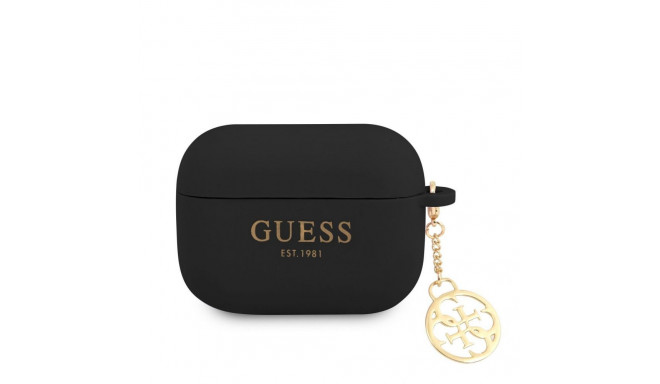 Guess - AirPods Pro 4G Charm Silicone Case Black