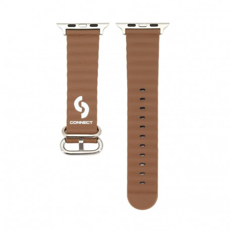 Connect Watch 42/44/45mm Marine leather Watch Strap Brown
