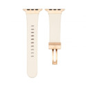 Connect Watch 38/40/41mm Single loop buckle leather Watch Straps White