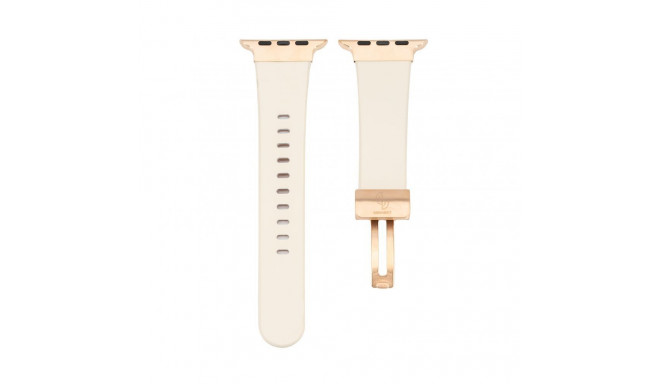 Connect Watch 38/40/41mm Single loop buckle leather Watch Straps White