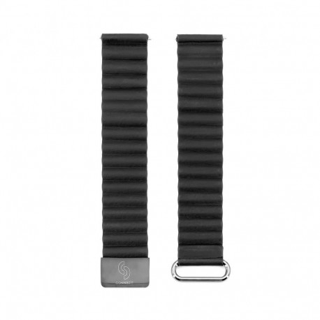 Connect 22mm Cortical back buckle magnetic suction Watch Straps (130mm M/L) Black