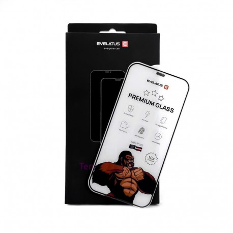 Evelatus Apple iPhone 12/12 Pro Corning Gorilla Glass Anti-Static 3D Full Cover 10X Stronger
