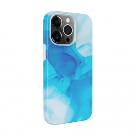 Evelatus Apple iPhone 15 Pro Premium Silicone case Customized Print Blue