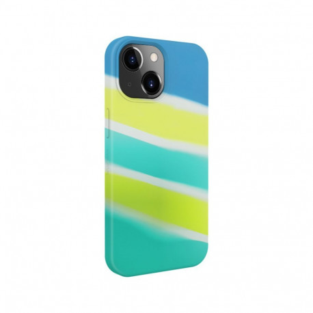 Evelatus Apple iPhone 15 Silicone case Multi-Colored Yellow Green