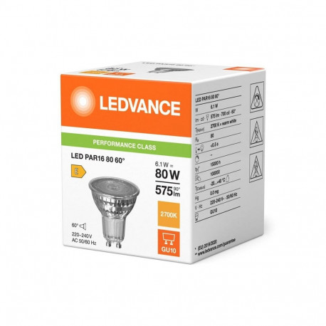 BULB LED PAR16 80 60 P 6.1W 827 GU10