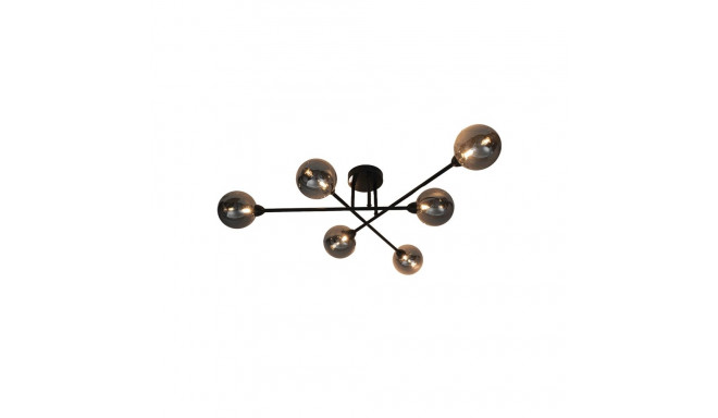 CEILING LIGHT BORA 6XG9 BLACK/SMOKY