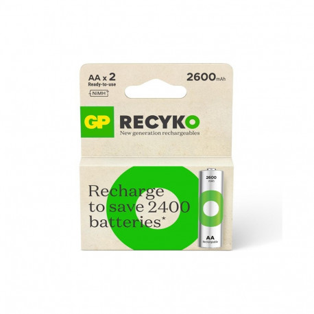 GP ReCyko AA akud 2600mAh 2 tk