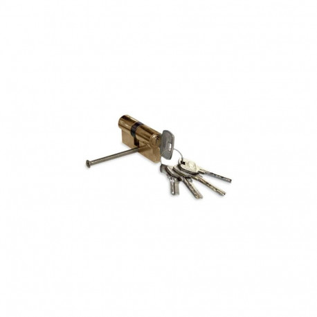 CYLINDER LOCK 60MM 30X30 BRASS 5 KEYS