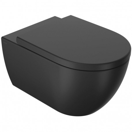 TOILET ARC WALL HUNG BLACK MATT
