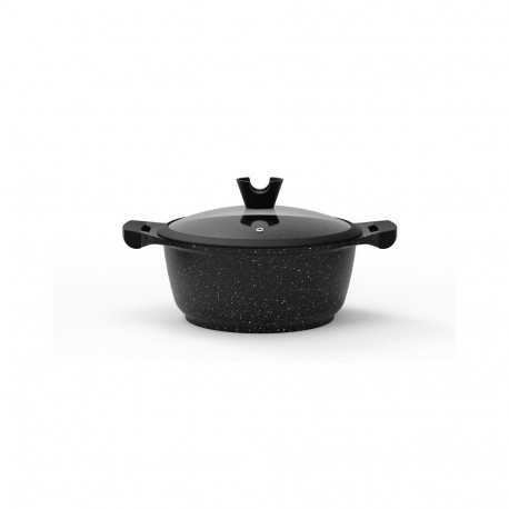 CASSEROLEDOMOLETTI BLACK MARBLE D24CM 4L
