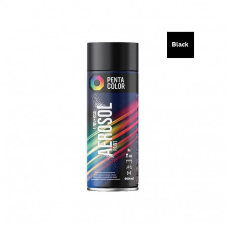 PAINT AEROS PENTA BLACK MAT 400ML R-9005