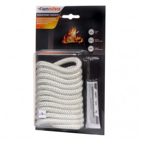 tulekindel lint 8mm 2,5m + liim