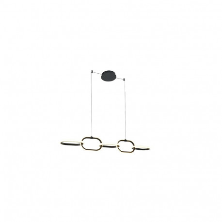 Edirna LED-rippvalgusti 5 4000K, must