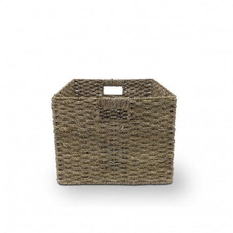 BASKET 40X40X30CM METAL/SEAGRASS
