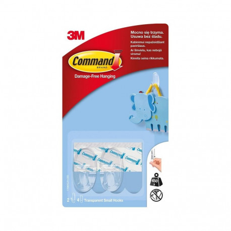 COMMAND 17092 CLEAR HOOKS/ S, 450GR