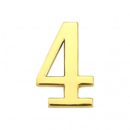 DOOR NUMBER 4 GP-4 45MM kuldne ukse number