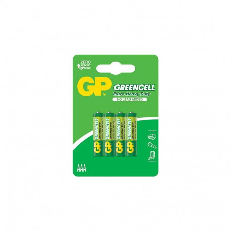 patareid GREENCELL AAA 1.5V 4 tk
