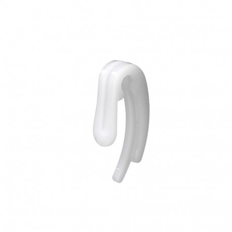 HOOK DOUBLE PLASTIC WHITE (30)