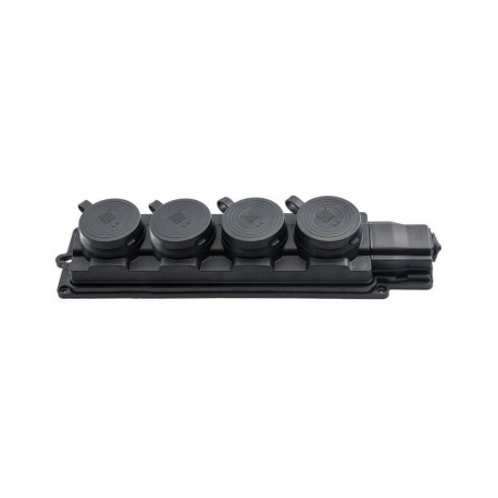 RUBBER SOCKET.4PL.BLACK.IP44. D.3159/4-S