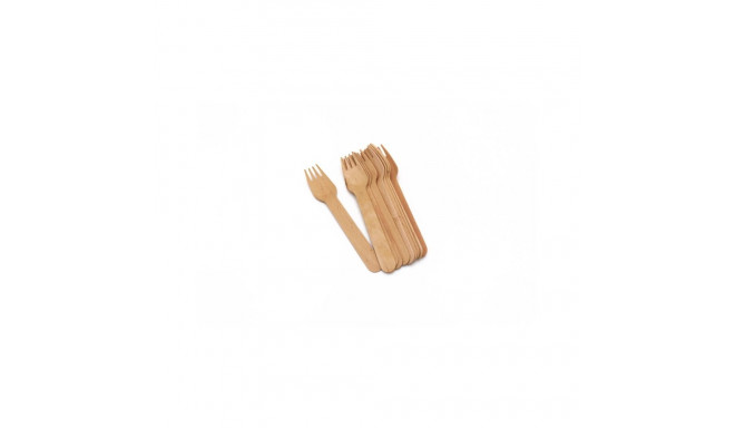 DISPOSABLE WOODEN FORK 10PCS