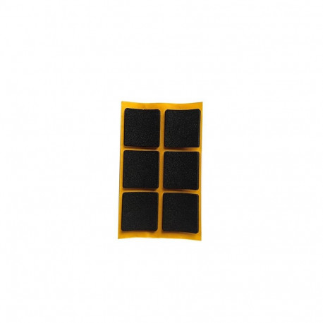 ADHESIVE PADS 2.5MM BLACK 30X30MM 6