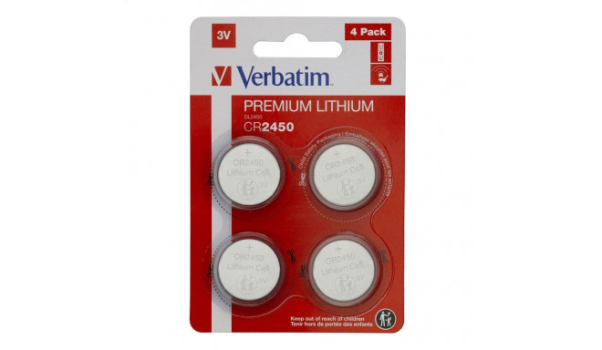 VERBATIM BATERIE LITHIUM CR2450 BLISTER*4 49535