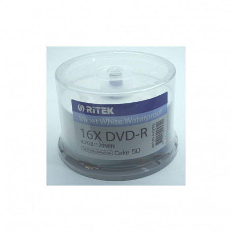 TRAXDATA DVD-R 4,7GB 16X WHITE GLOSSY WATERPROOF PRINT CAKE 50 907CK50IWGPRO
