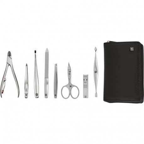 Zwilling PREMIUM tõmblukuga nahast vutlar, must, 8 tk