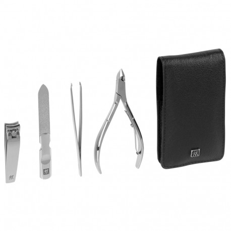 Zwilling Manicure & Pedicure 4-Pc with Nail Clipper, Leather