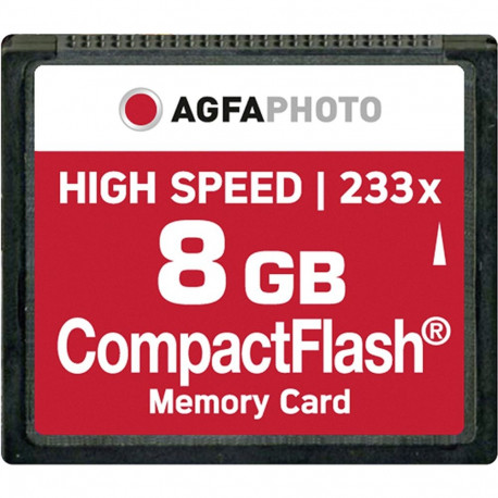 AgfaPhoto Compact Flash 8GB suure kiirusega 233x MLC